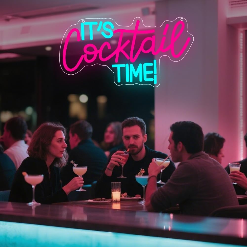Cocktails Neon Sign USB Powere - Neon Sign Party ulasan dan harga