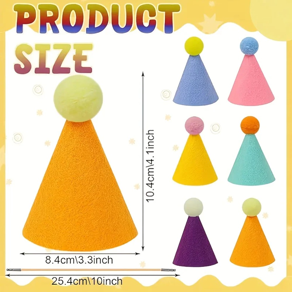 6 pcs Mini Party Hats: Lightwe - Party Hat Cone ulasan dan harga