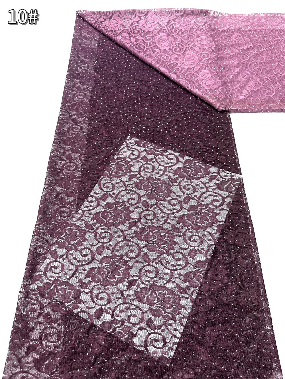 Nigerian Beaded Embroidery Lac - Glitter Tablecloth ulasan dan harga