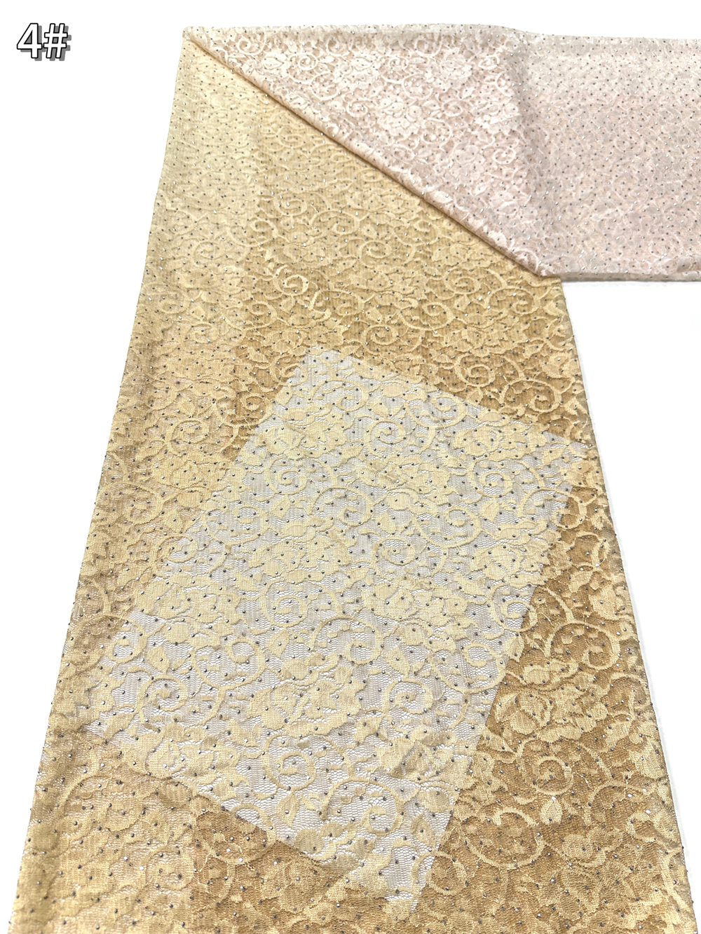 Nigerian Beaded Embroidery Lac - Glitter Tablecloth ulasan dan harga