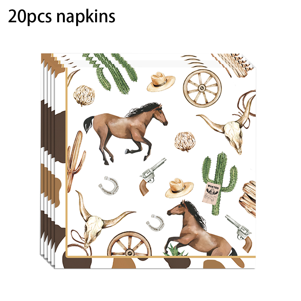 Western Cowboy Party disposabl - Table Cloth Disposable ulasan dan harga