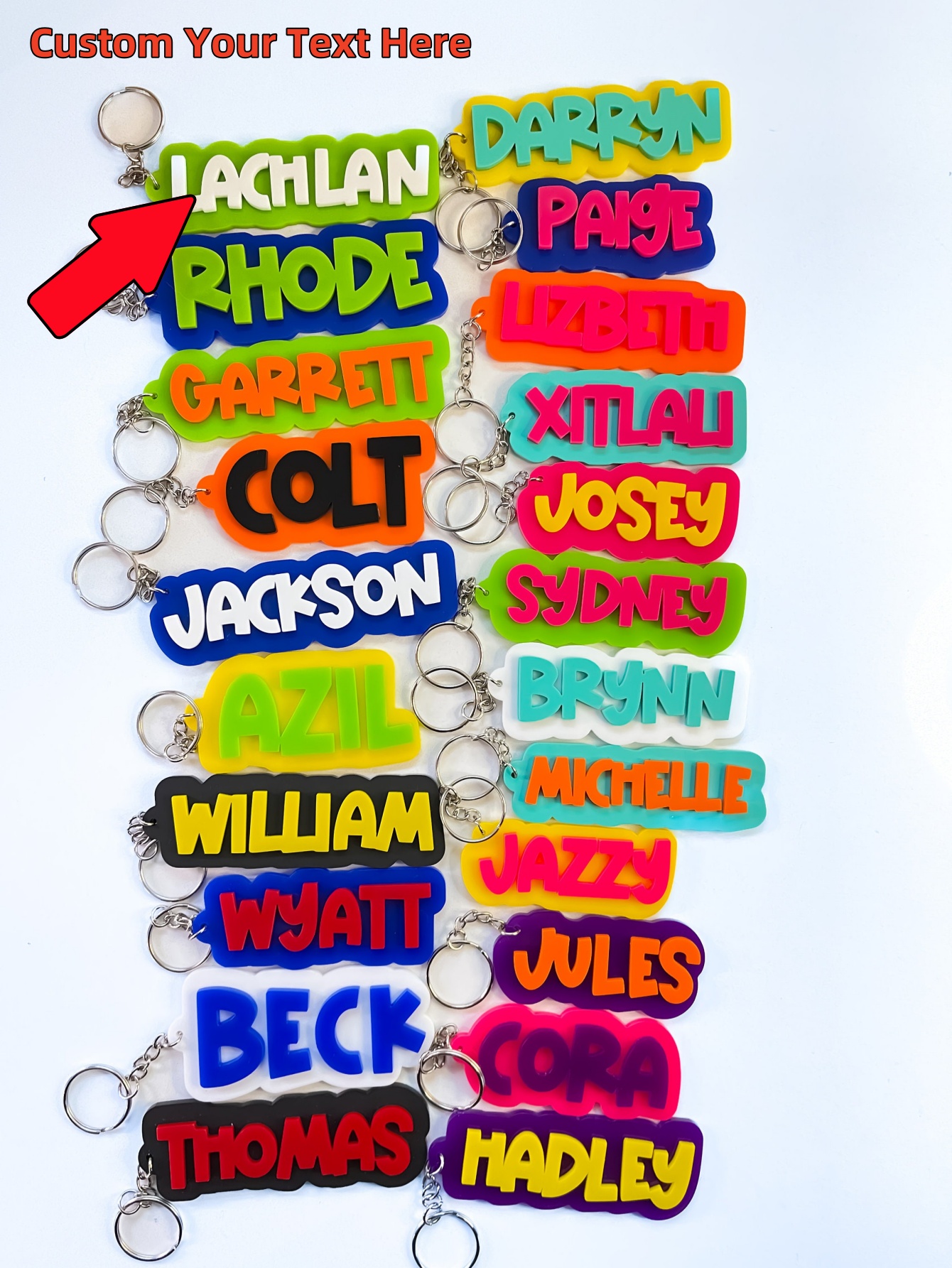 Customized Keyring with Name o - Event Suppliers ulasan dan harga