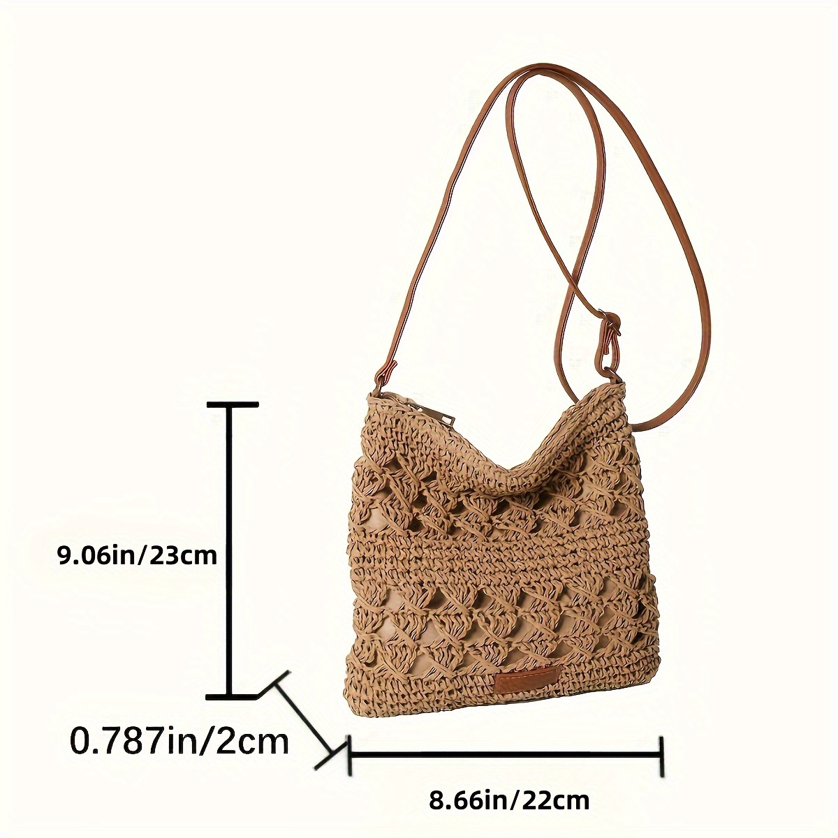 Chic Handmade Paper Straw Cros - Paper Straw Color ulasan dan harga