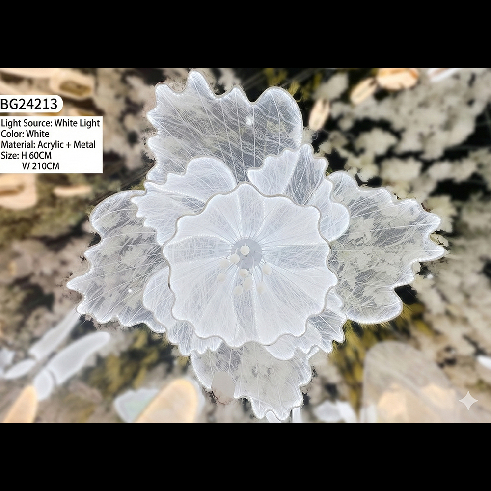 LED Giant White Flower Backdro - Event & Party Supply Photos ulasan dan harga