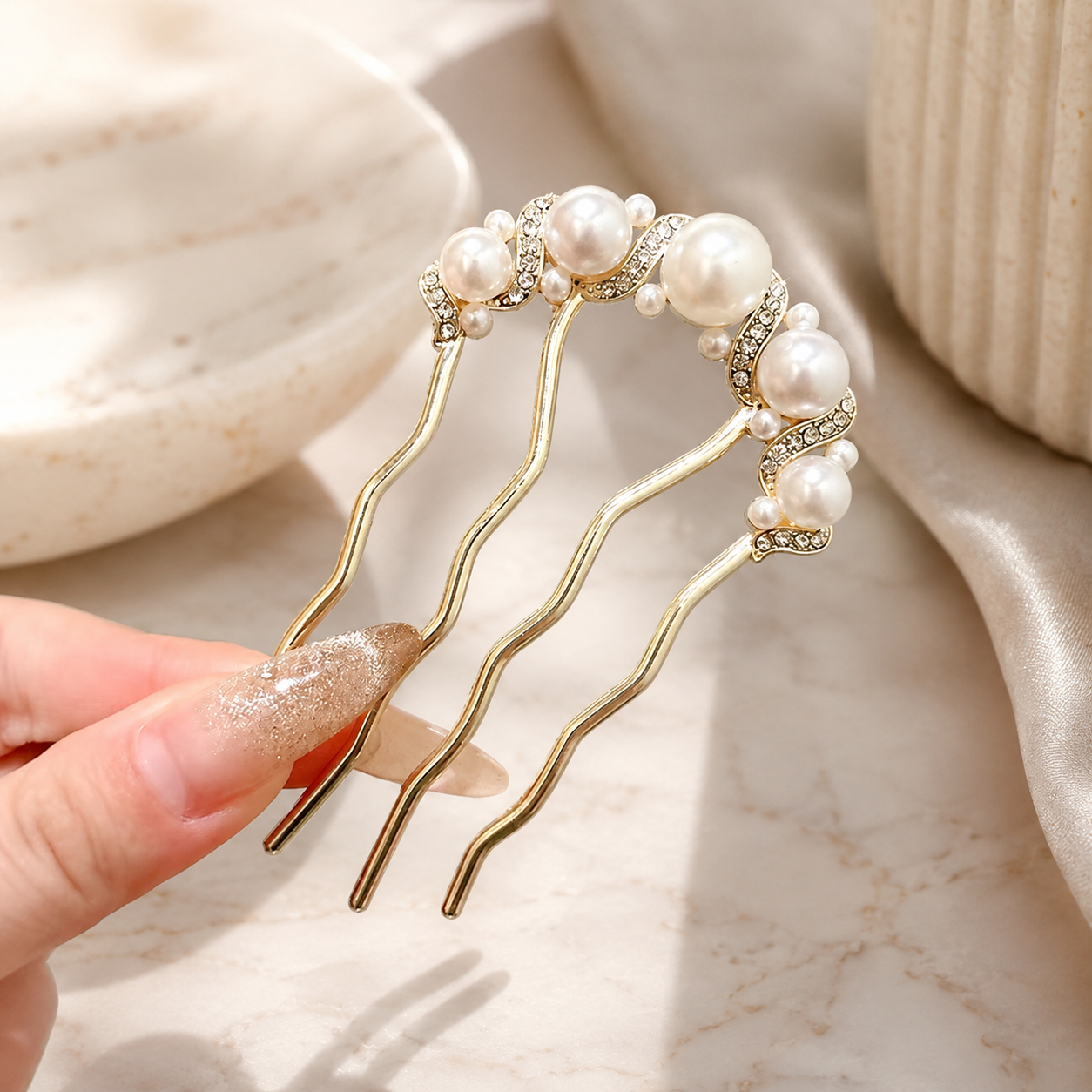 Korean Pearl Hair Fork for Wom - Event Suppliers ulasan dan harga