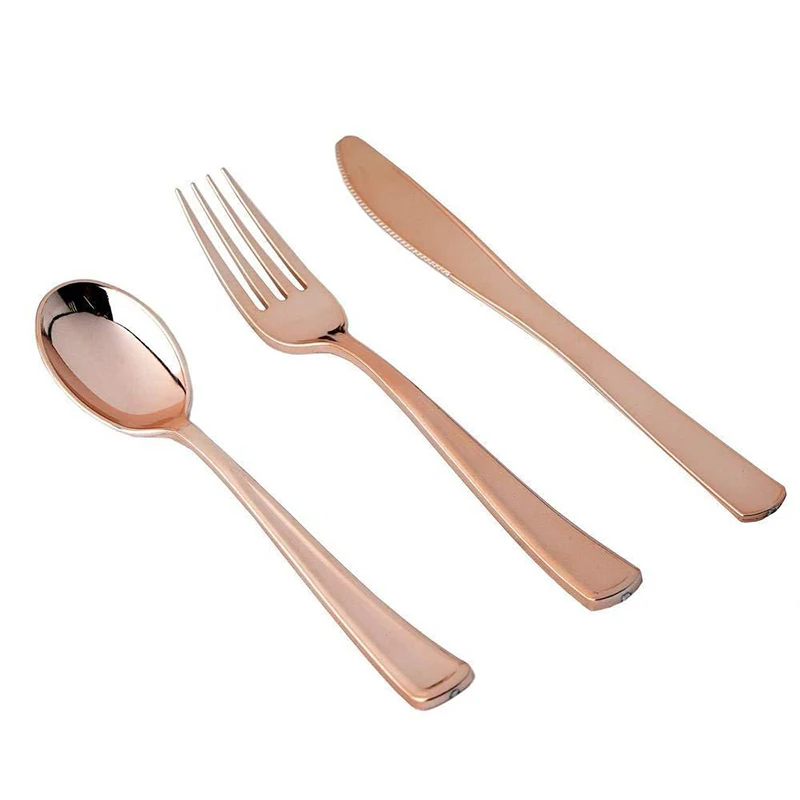 Rose Gold Party Tableware Kit  - Paper Straw Color ulasan dan harga