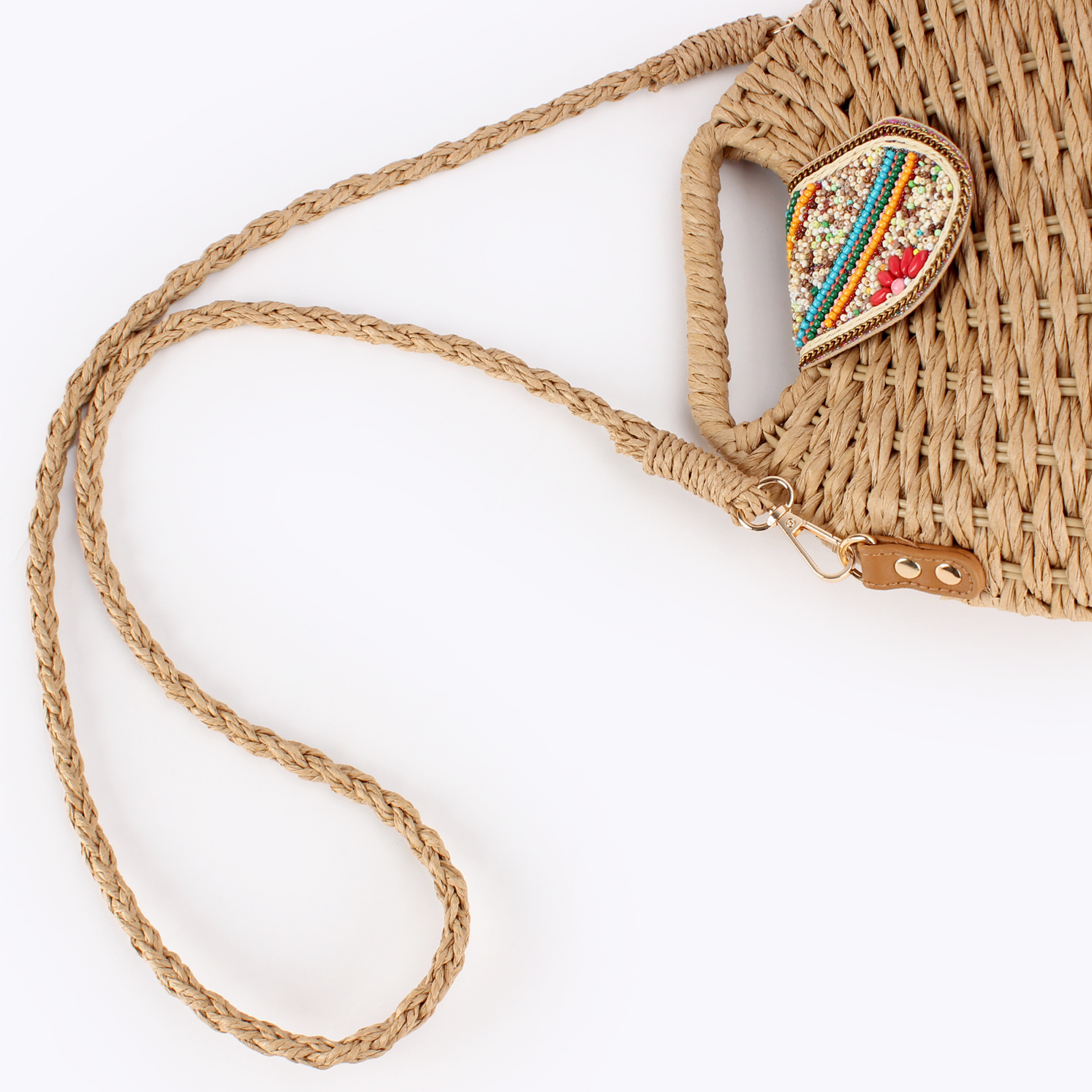 Color Beads Women Handbags Han - Paper Straw Color ulasan dan harga