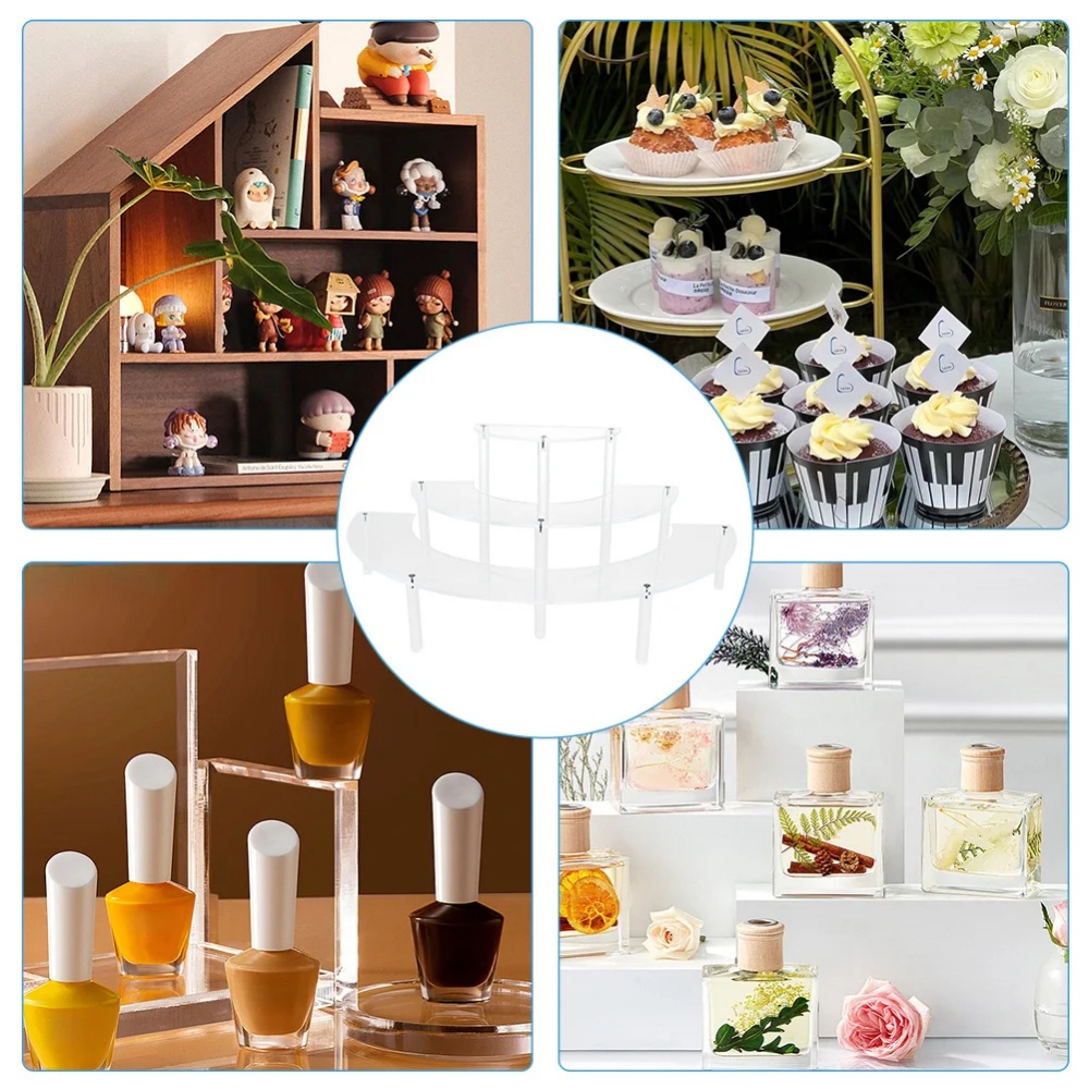 1/2pack Acrylic Display Riser  - Cupcake Stand Tier ulasan dan harga