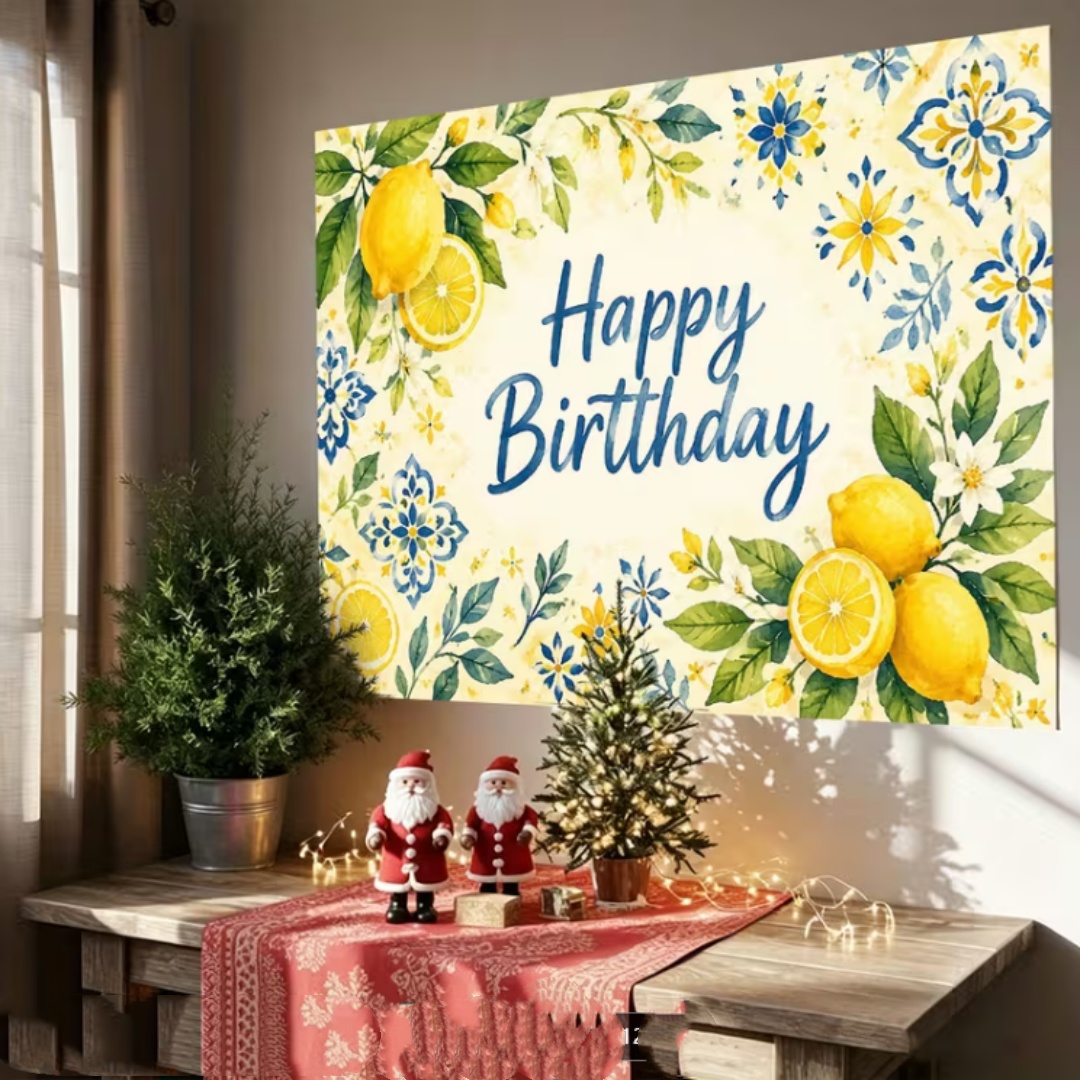 Lemon Birthday Party Decoratio - Dessert Table Backdrop ulasan dan harga