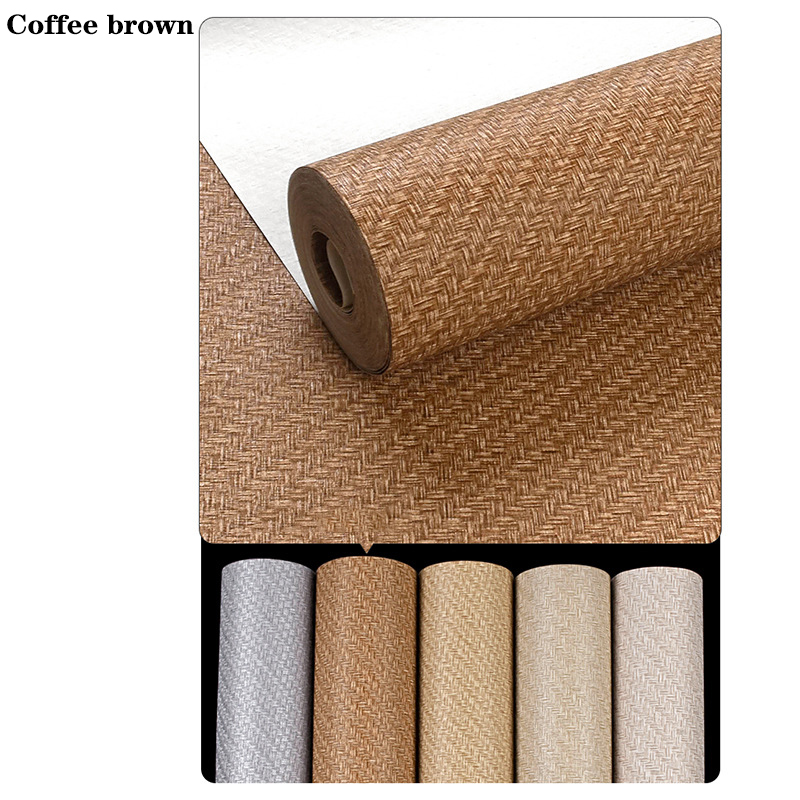 Linen Weave Wallpaper Non Self - Paper Straw Color ulasan dan harga