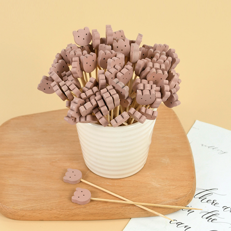 50/100pcs Cute Bear Heart Bead - Centerpiece Stick ulasan dan harga