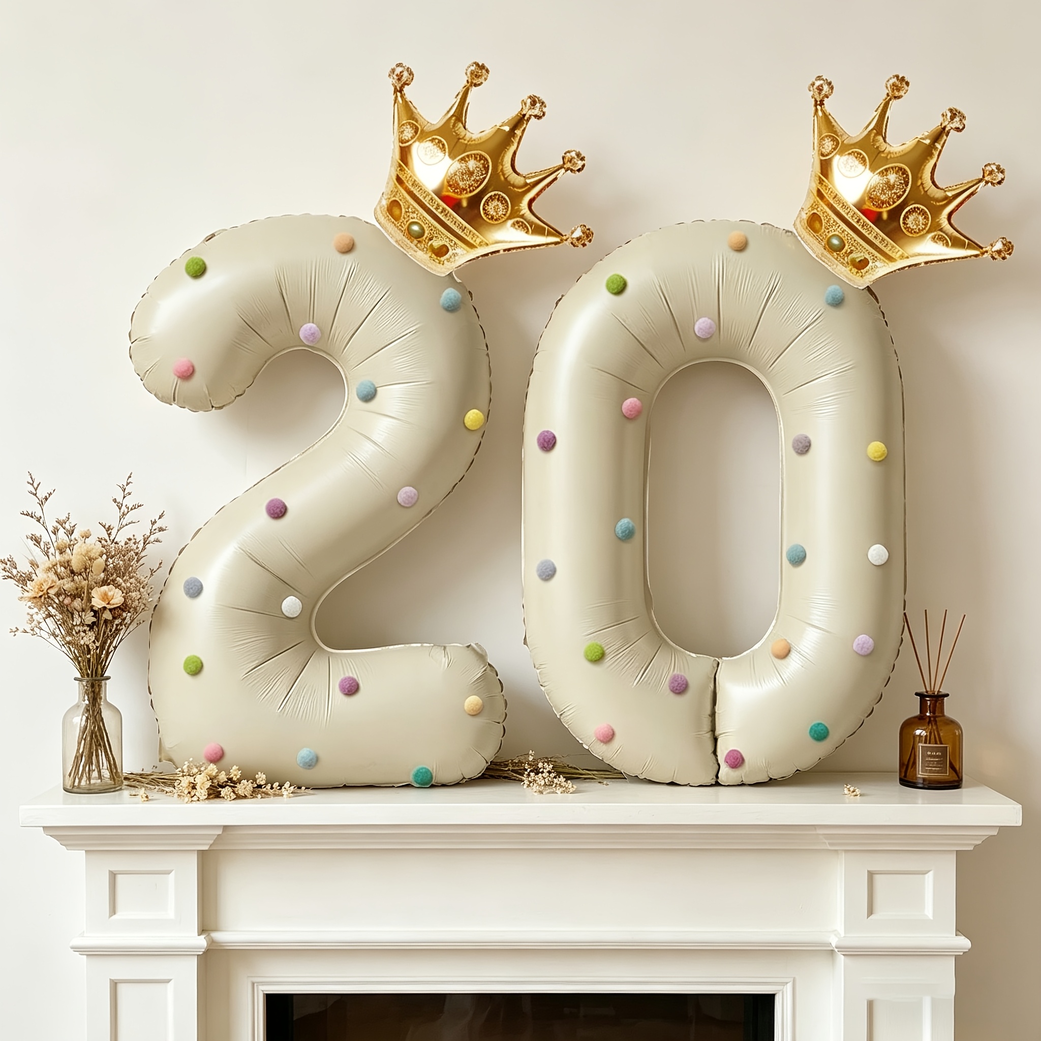 Large 40inch Cream-Colored Num - Party Event Supply Store ulasan dan harga