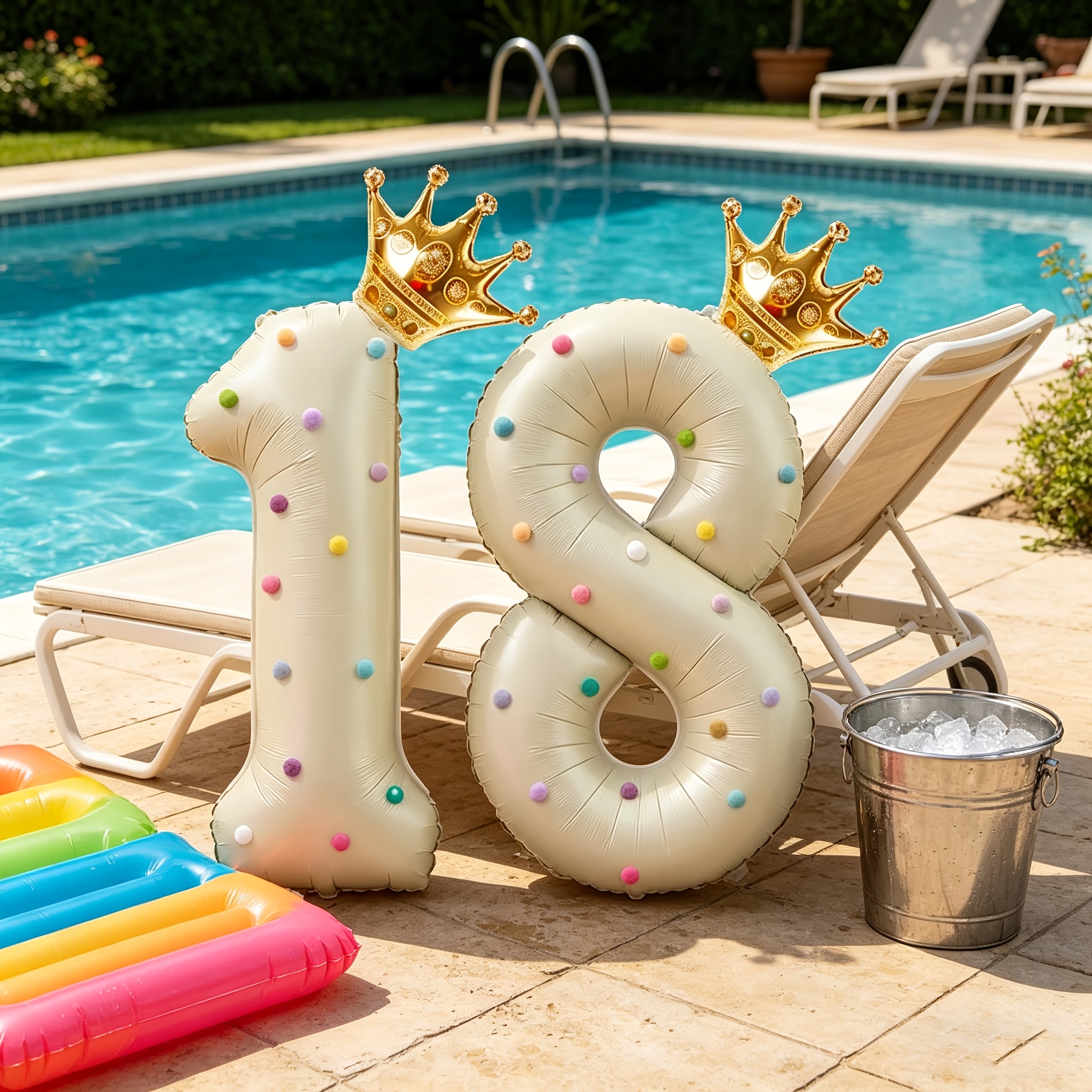 Large 40inch Cream-Colored Num - Party Event Supply Store ulasan dan harga