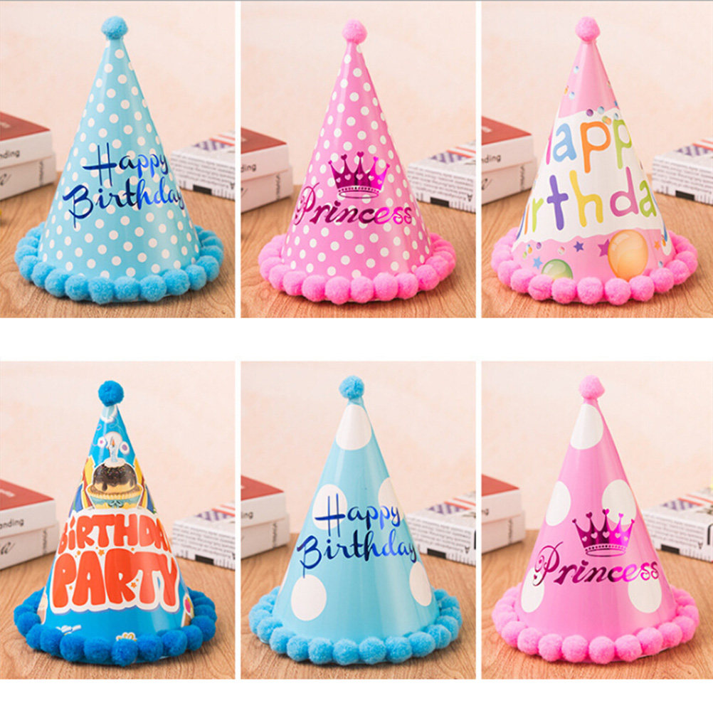 12Pcs Birthday Party Hats Colo - Party Hat Cone ulasan dan harga