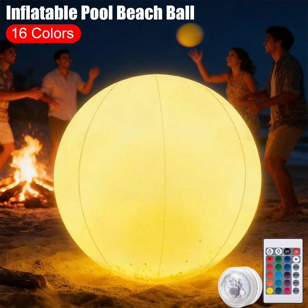 Inflatable Pool Beach Ball Lum - Led Balloon Light ulasan dan harga