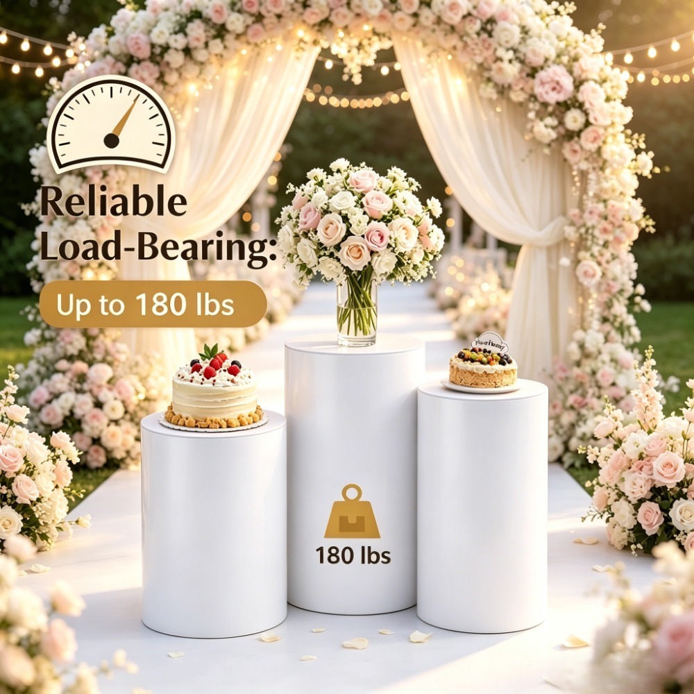 3/5Pcs White Cylinder Pedestal - Event Support ulasan dan harga
