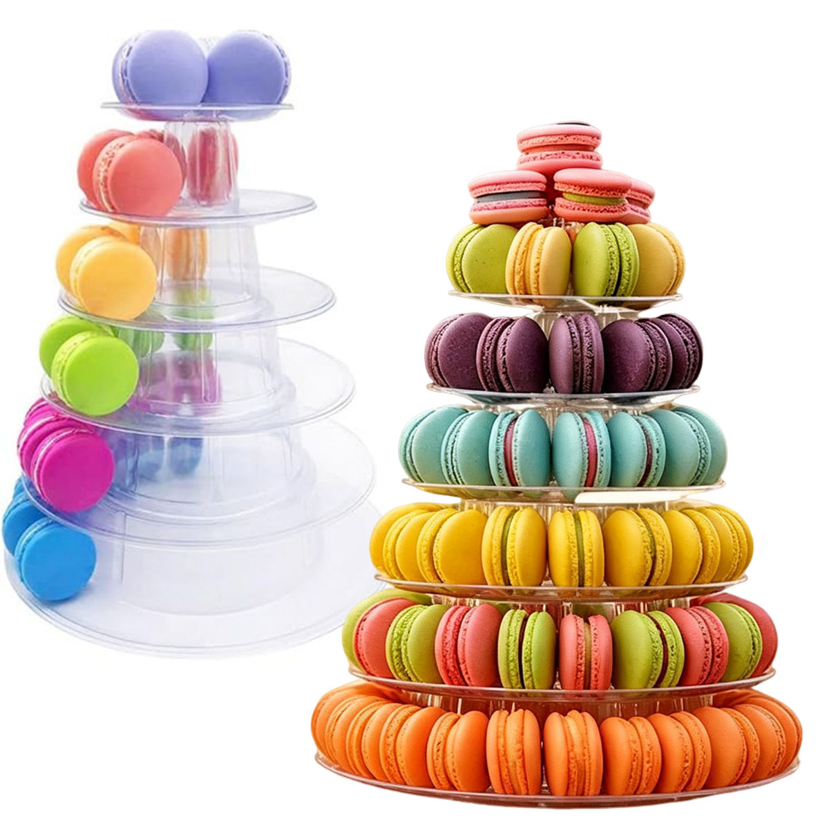 1PC 6-Tier Round Plastic Clear - Cupcake Stand Tier ulasan dan harga
