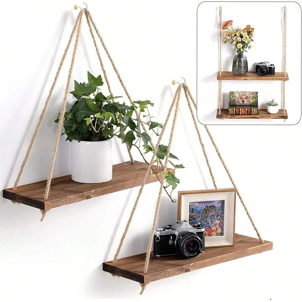 1pc Wood Hanging Shelve Swing  - Flower Wall Panel ulasan dan harga