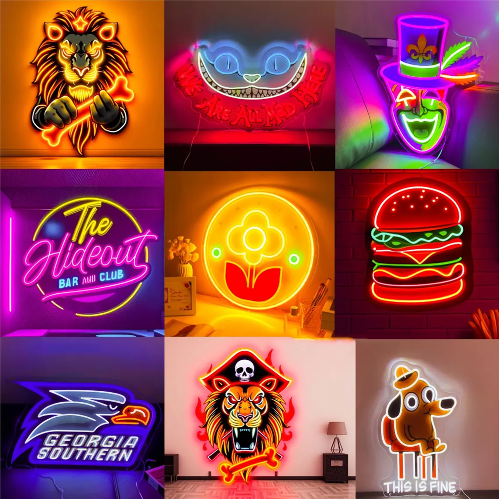 Custom Neon Sign Acrylic LED N - Neon Sign Party ulasan dan harga