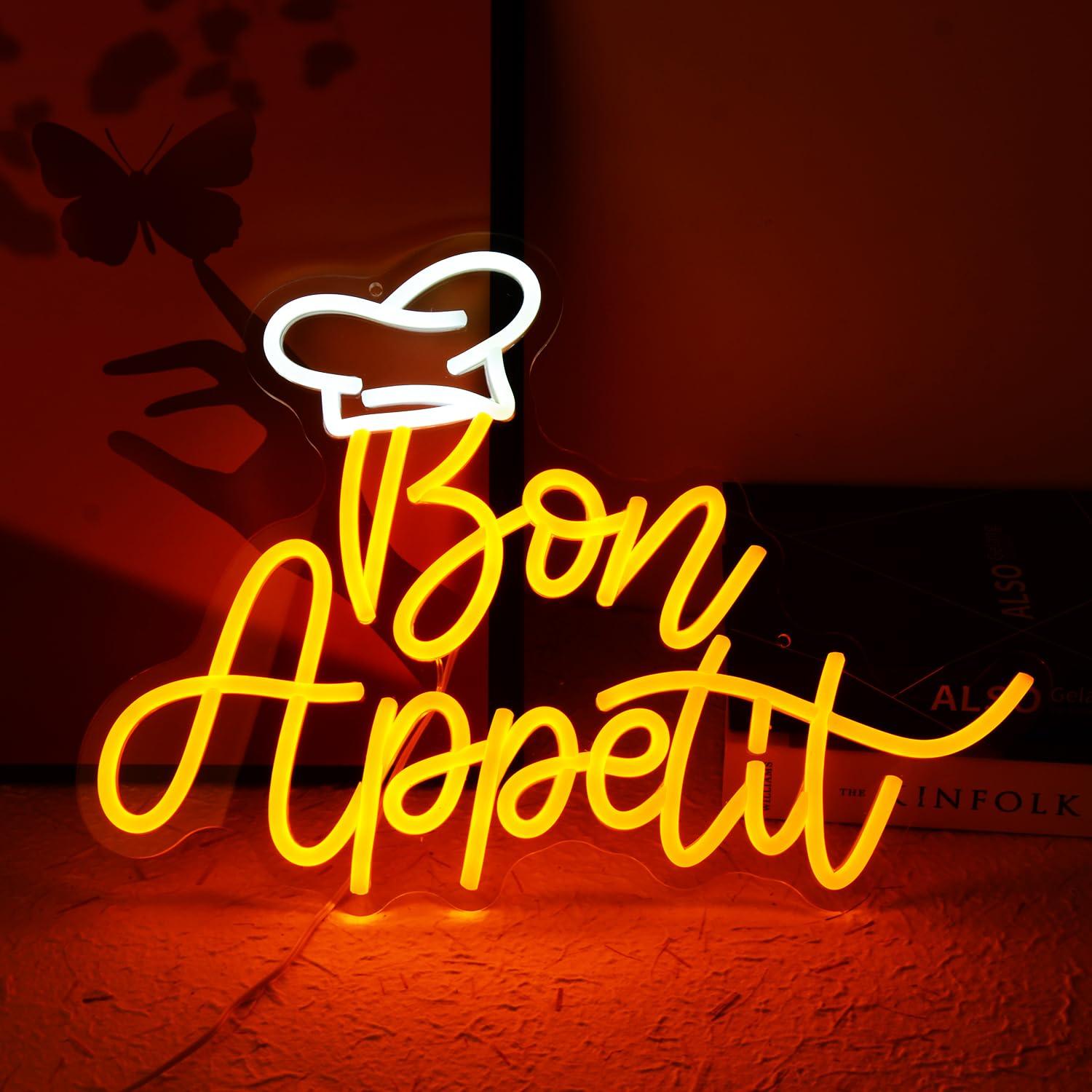 Bon Appetit Chef Hat Neon Sign - Neon Sign Party ulasan dan harga