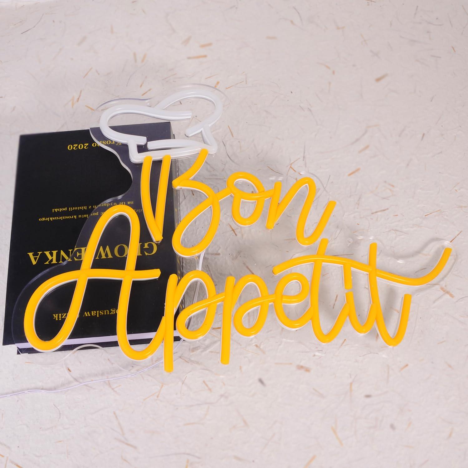 Bon Appetit Chef Hat Neon Sign - Neon Sign Party ulasan dan harga