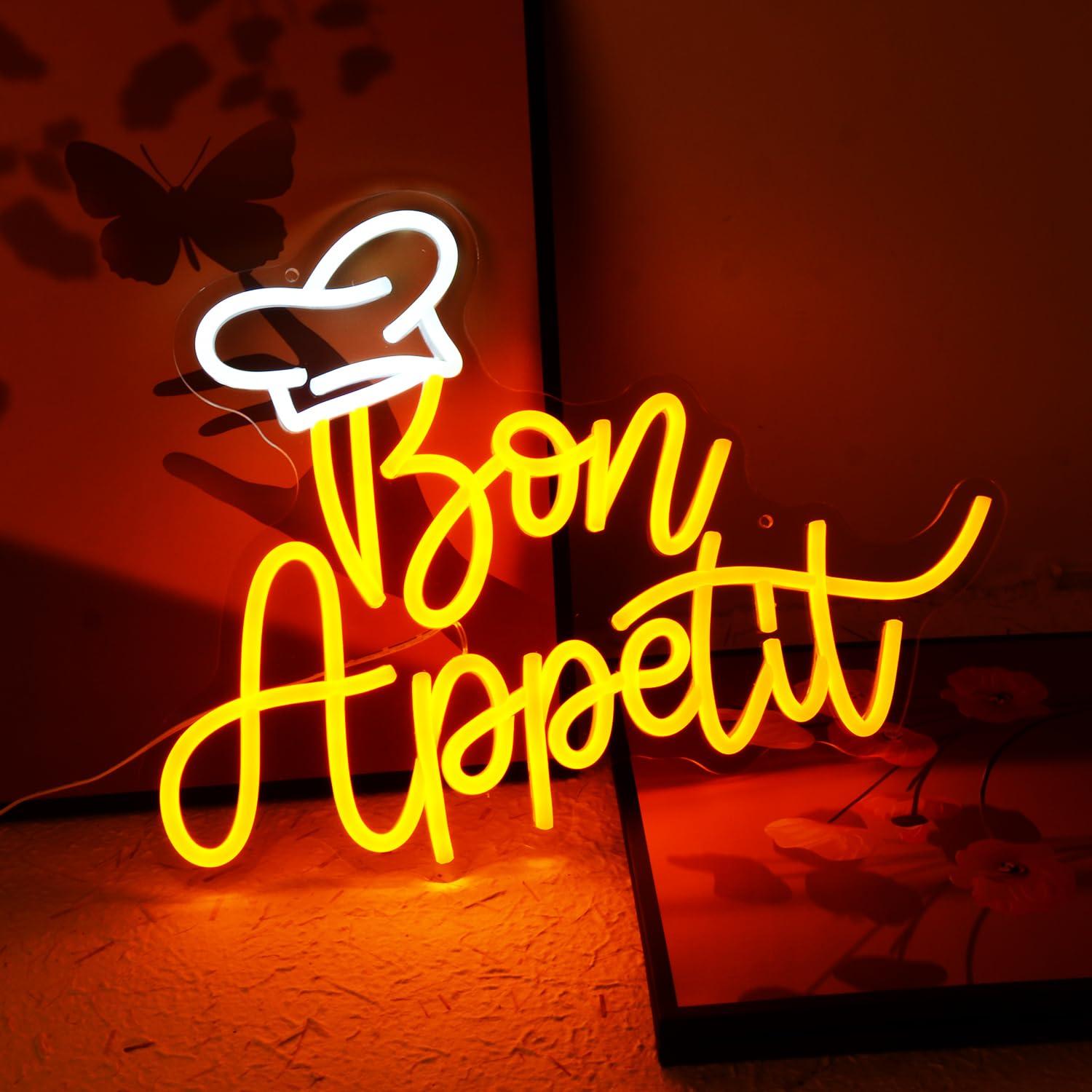 Bon Appetit Chef Hat Neon Sign - Neon Sign Party ulasan dan harga