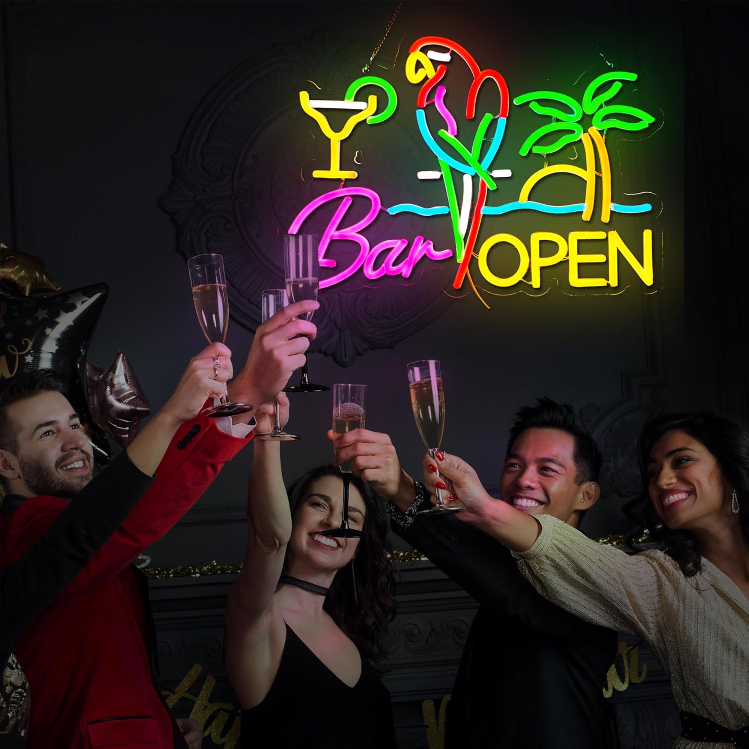 Bar Open Neon Sign Business Ar - Neon Sign Party ulasan dan harga