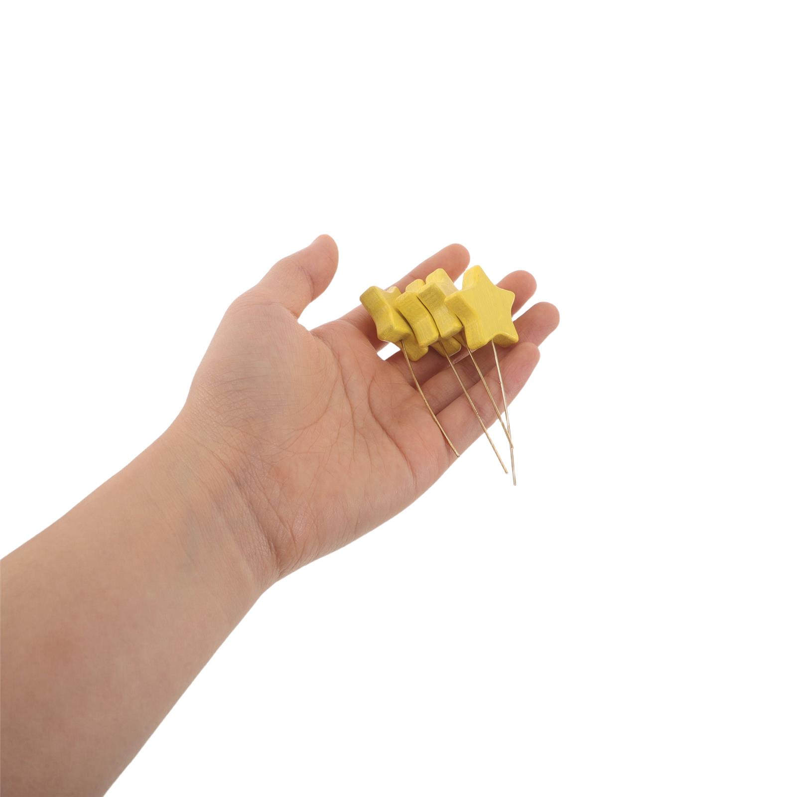 6Pcs Mini Wood Star Picks Five - Centerpiece Stick ulasan dan harga