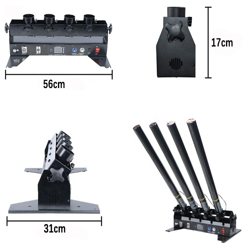 4-Tube Electric Confetti Blast - Confetti Cannon Tube ulasan dan harga