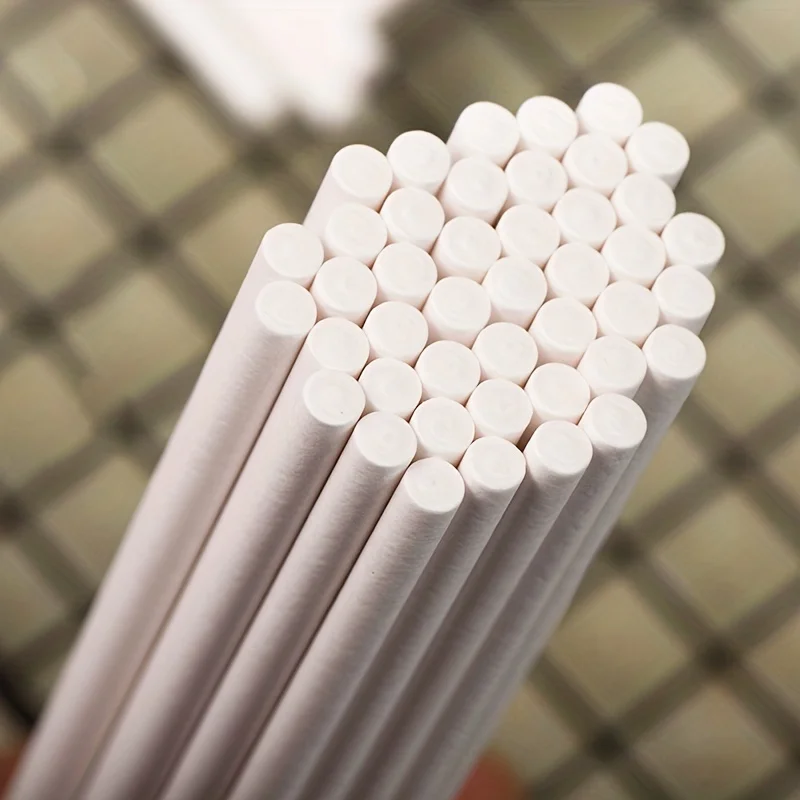 100pcs, Disposable White Kraft - Paper Straw Color ulasan dan harga