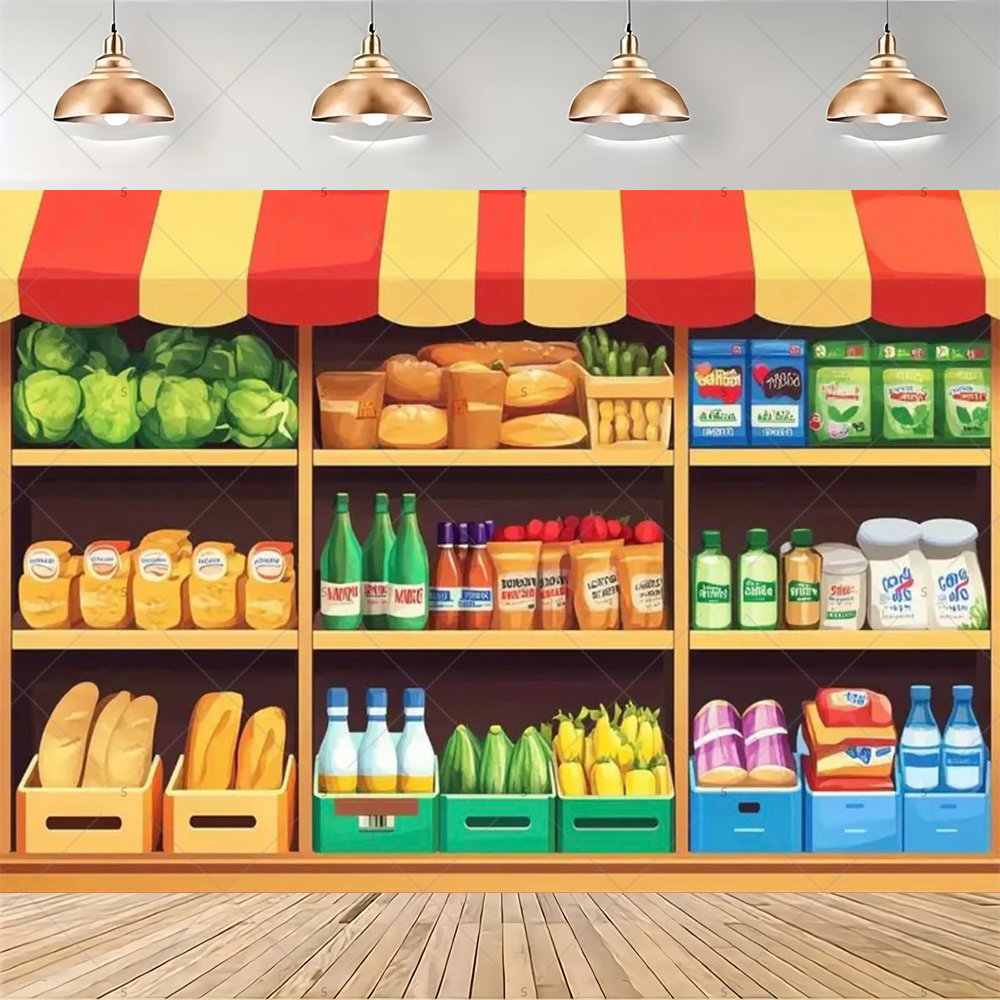 Colorful Supermarket Shelf Bac - Party Event Supply Store ulasan dan harga
