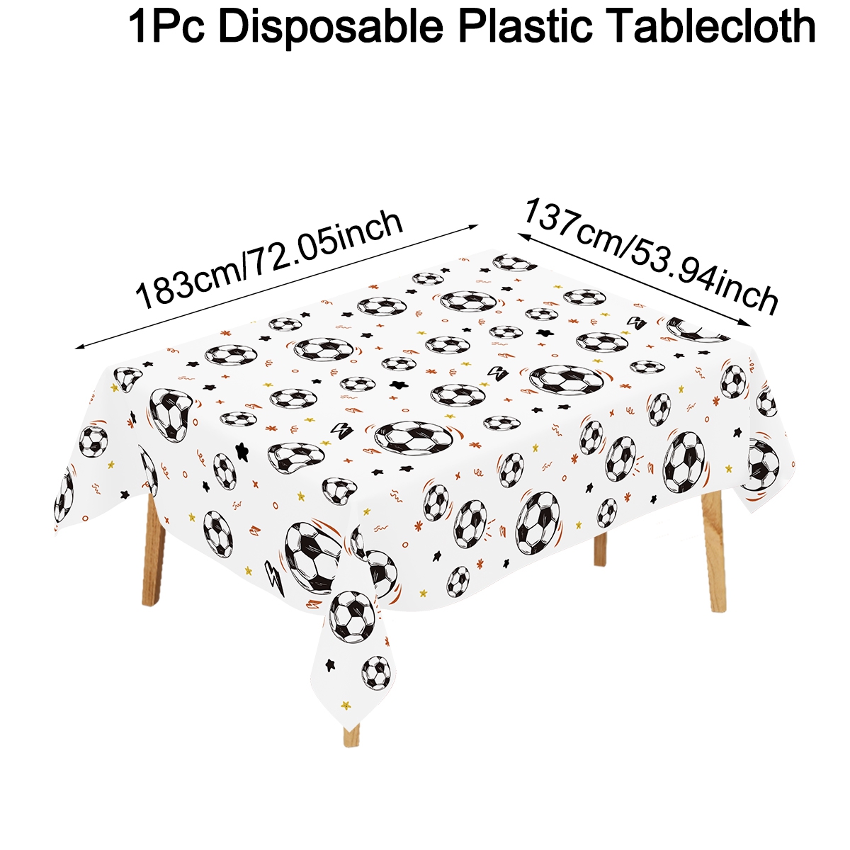 183x137cm Soccer Theme Disposa - Table Cloth Disposable ulasan dan harga