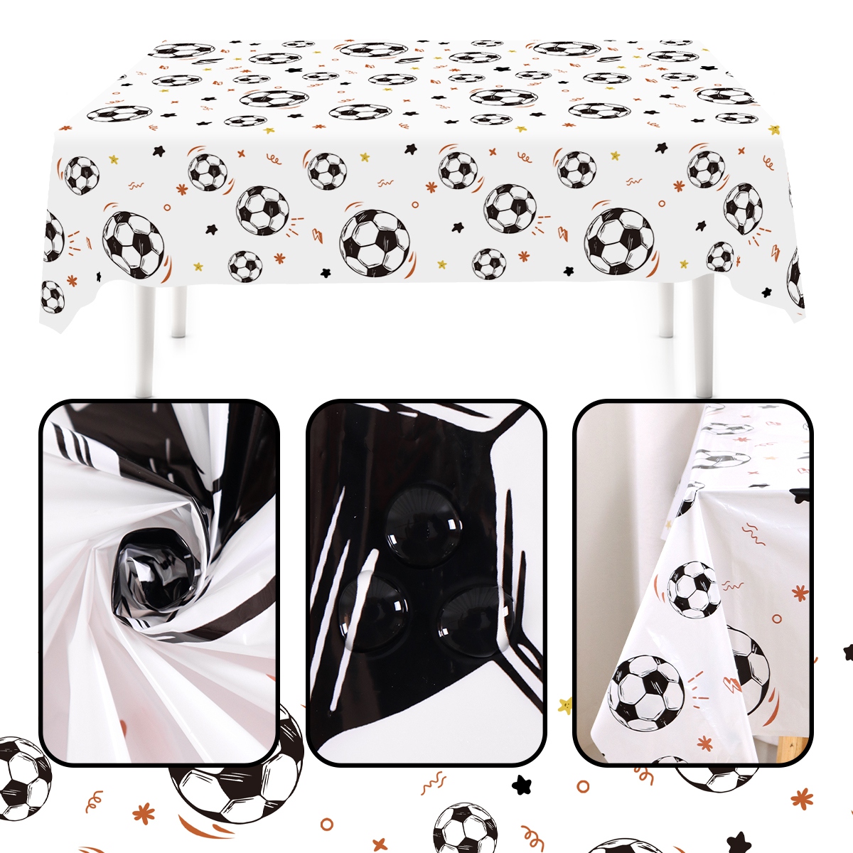 183x137cm Soccer Theme Disposa - Table Cloth Disposable ulasan dan harga
