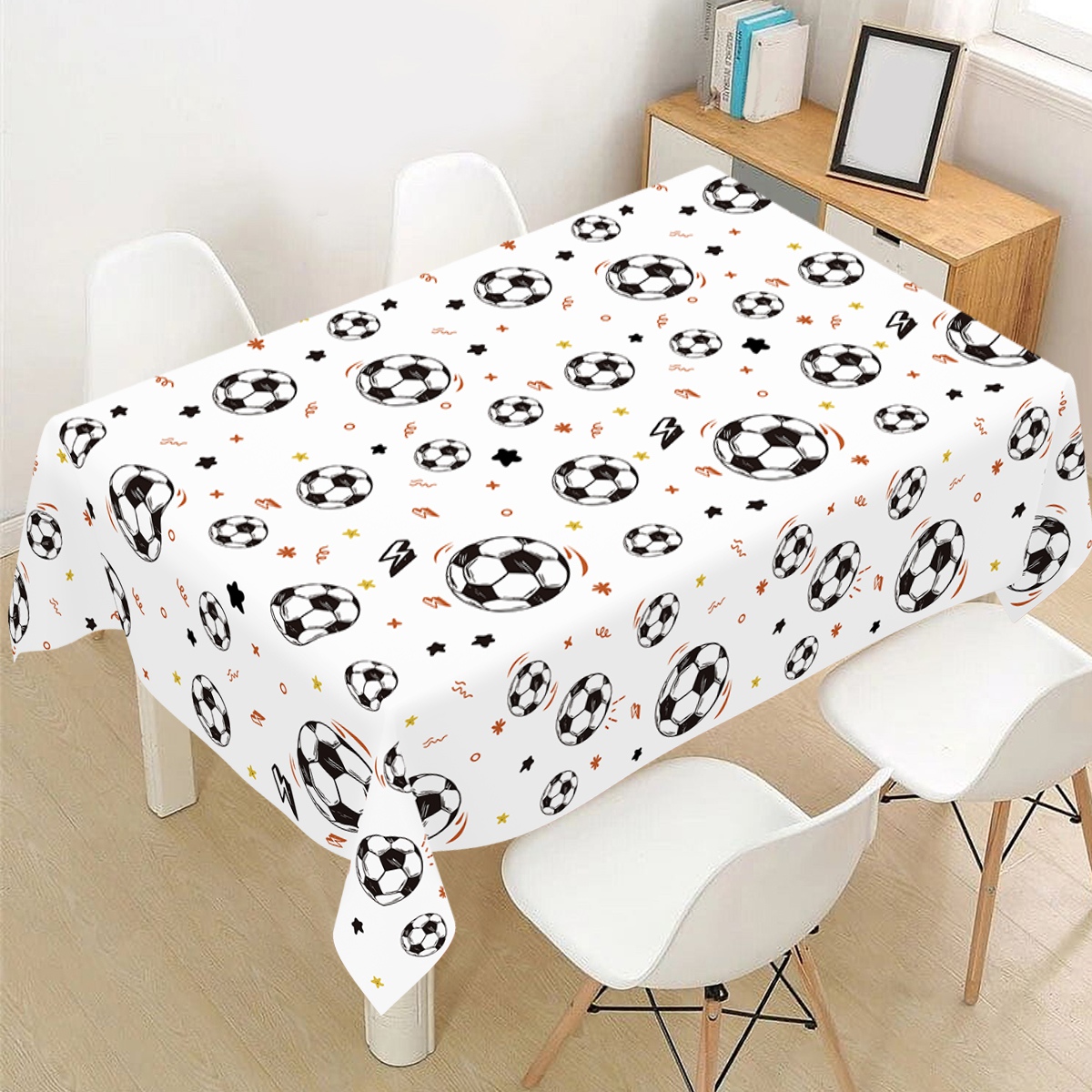 183x137cm Soccer Theme Disposa - Table Cloth Disposable ulasan dan harga