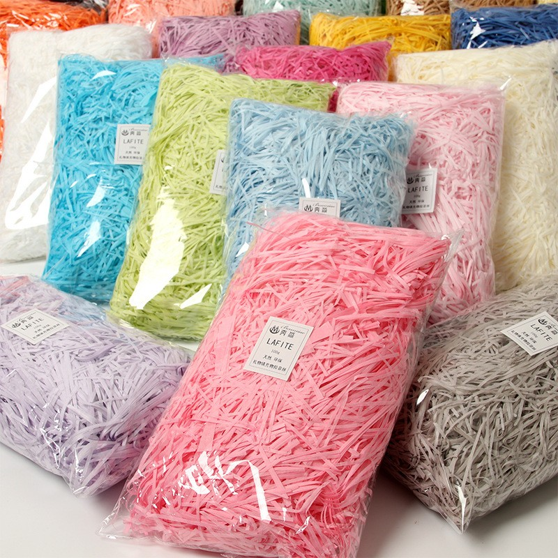 100g raffi Colorful Shredded C - Paper Straw Color ulasan dan harga