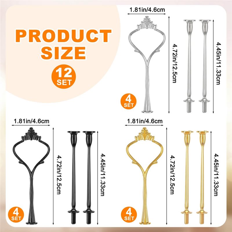 ABVC Hardware Kit 12 Sets 3 Ti - Cupcake Stand Tier ulasan dan harga