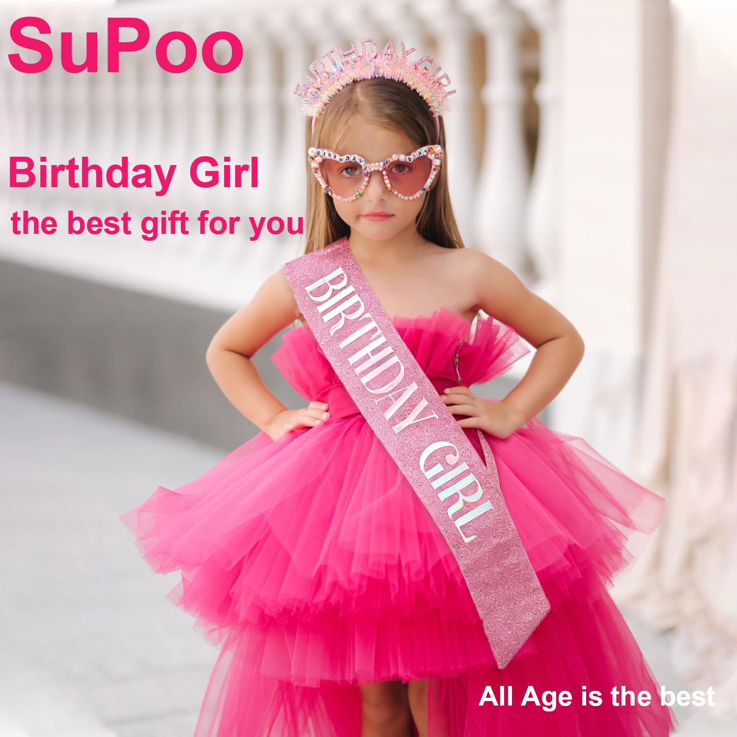 Birthday Girl Headband Sash Su - Birthday Sash Glitter ulasan dan harga
