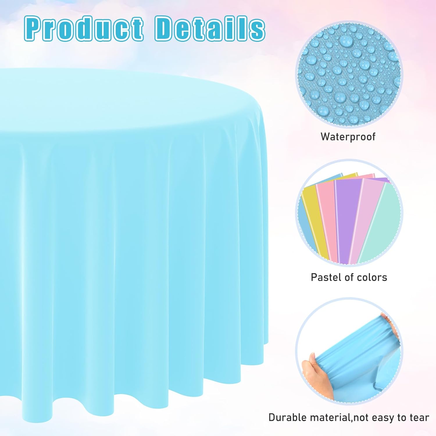 Disposable Round Solid Color T - Table Cloth Disposable ulasan dan harga