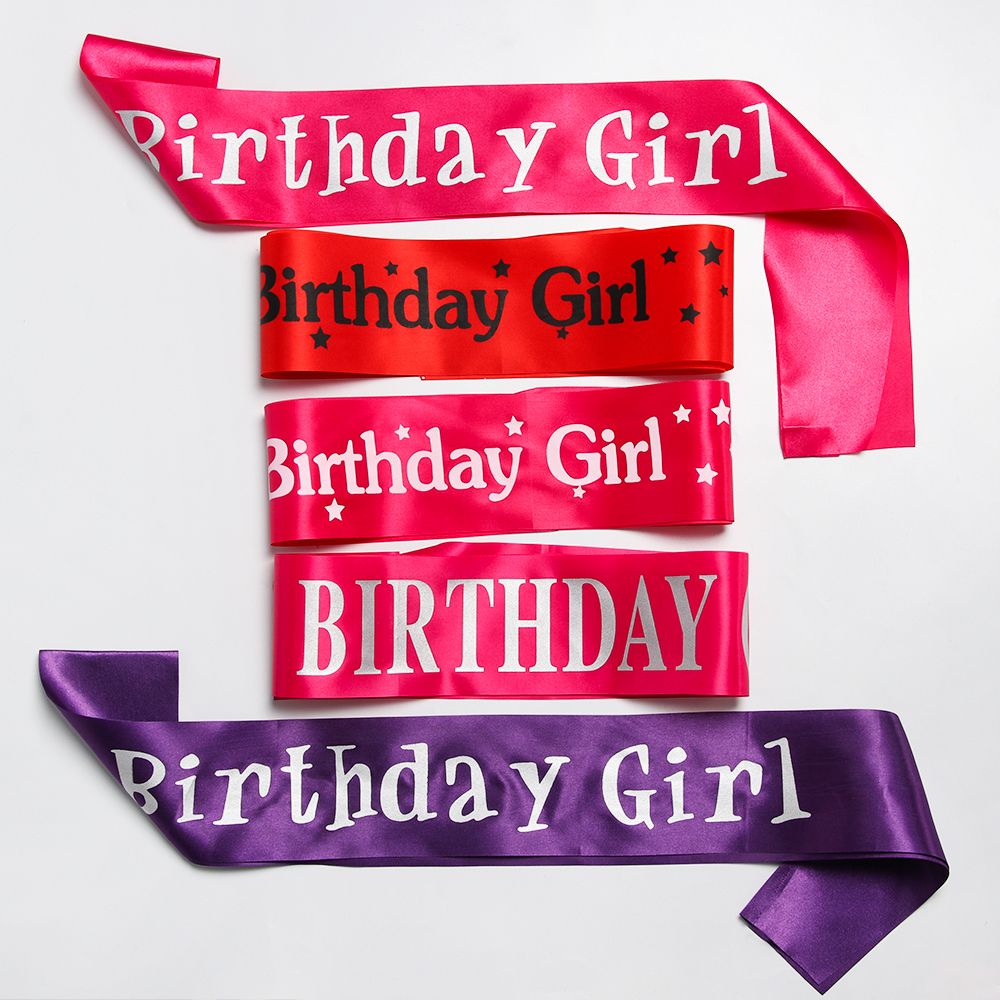 Birthday Girl Glitter Satin Sa - Birthday Sash Glitter ulasan dan harga