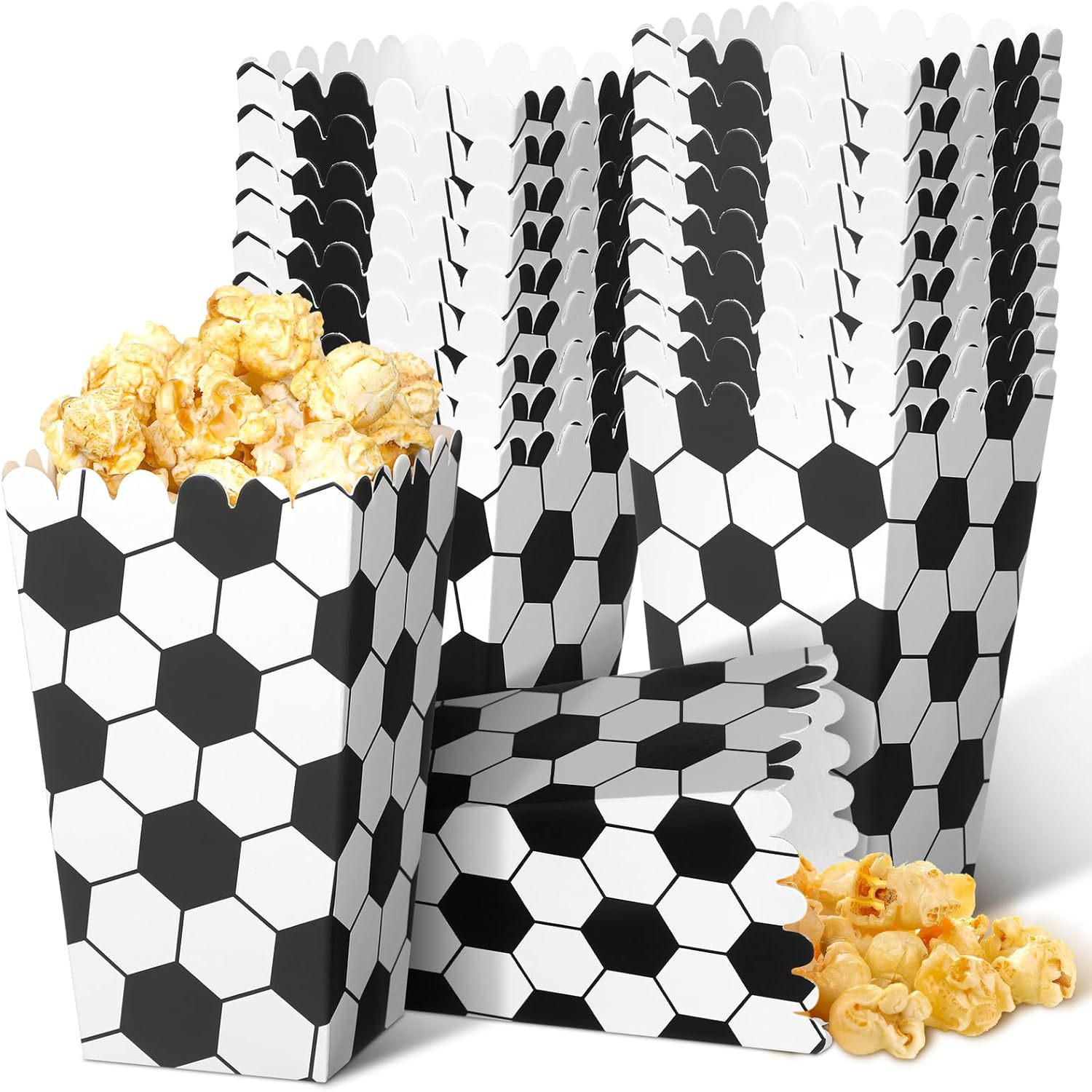 6/18Pcs  Football Popcorn Boxe - Event Party Box ulasan dan harga