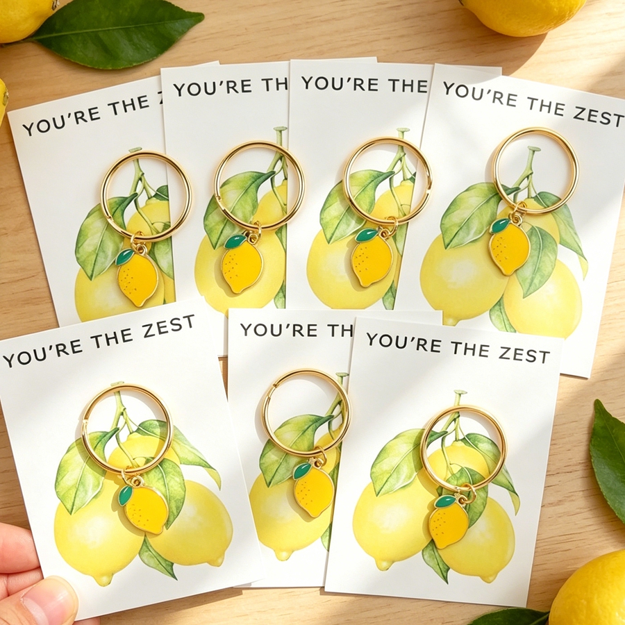7 Chic Lemon Keychains, Includ - Event Party ulasan dan harga