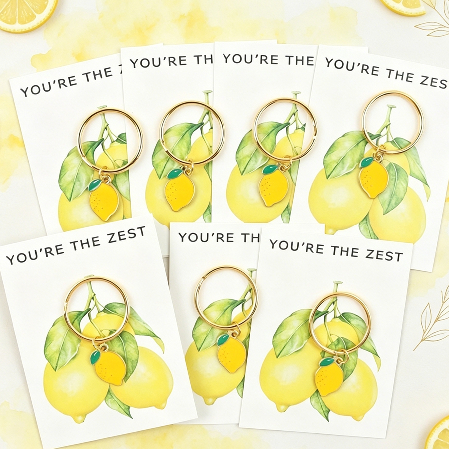 7 Chic Lemon Keychains, Includ - Event Party ulasan dan harga