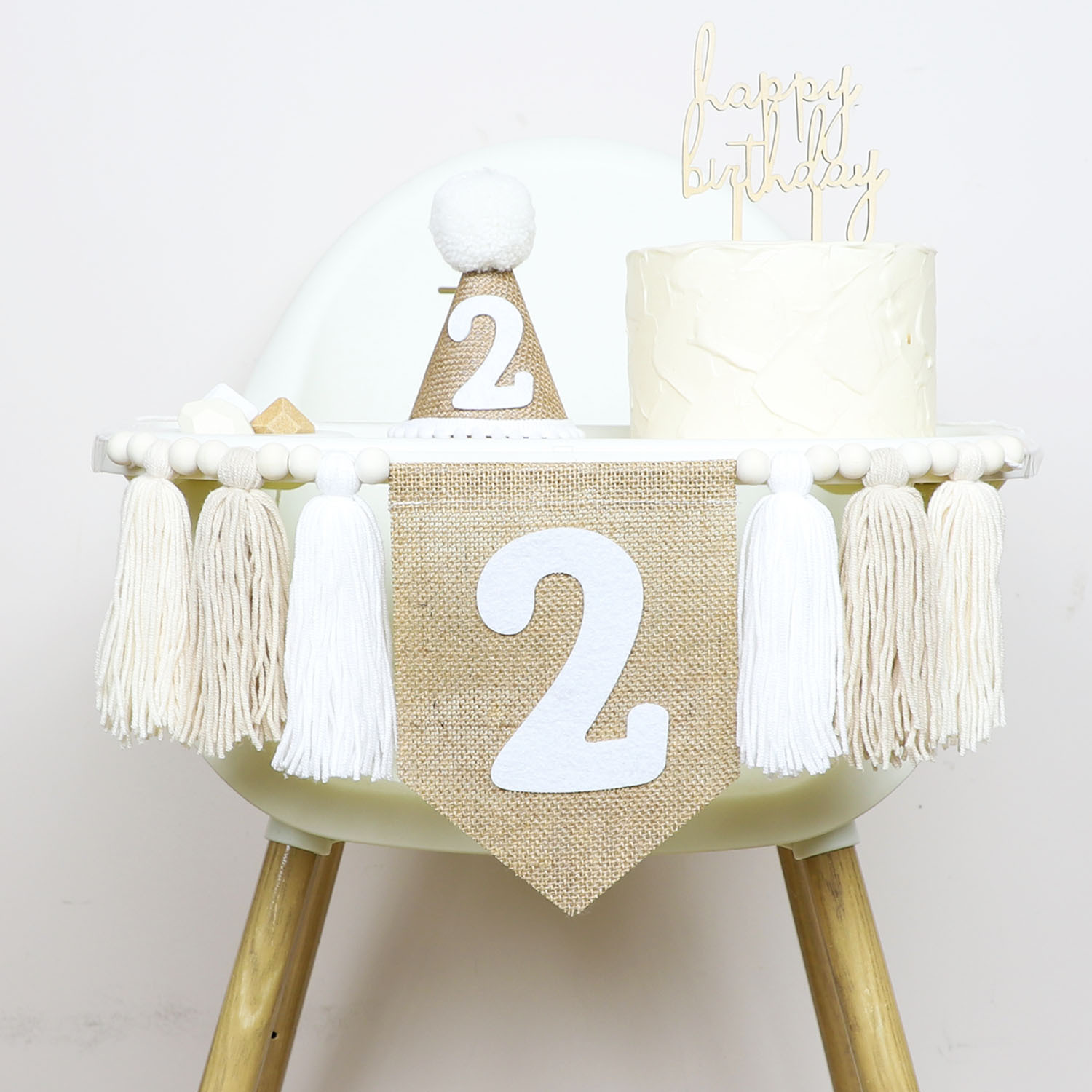 Birthday High Chair Banner Han - Party Hat Cone ulasan dan harga
