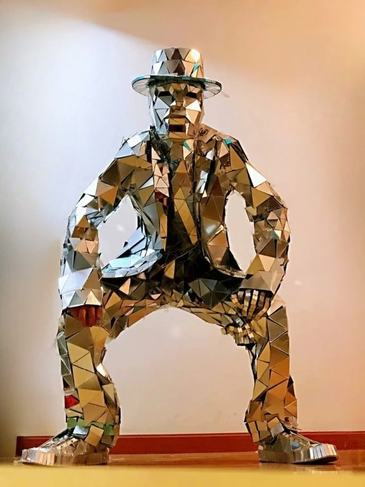 Mirror Man Costume Sliver glas - Event Party Dj ulasan dan harga