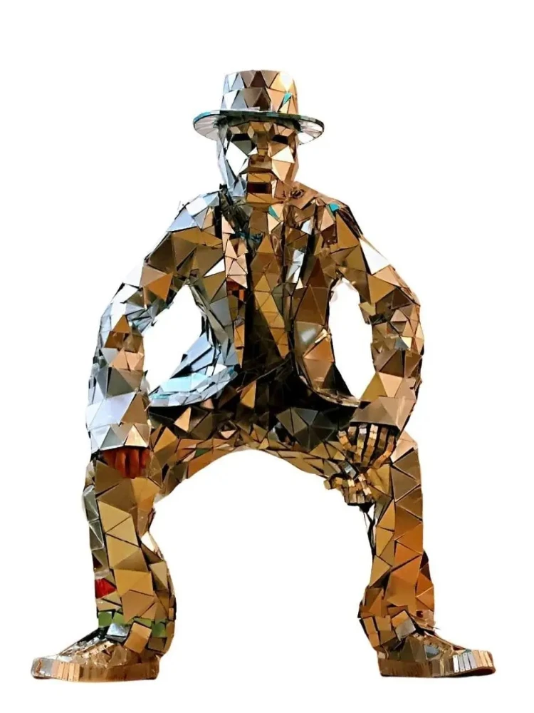 Mirror Man Costume Sliver glas - Event Party Dj ulasan dan harga