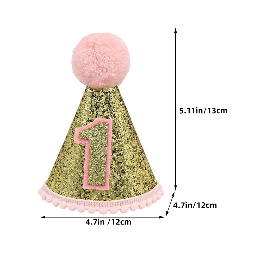 Pink Birthday Hat 1St Birthday - Party Hat Cone ulasan dan harga