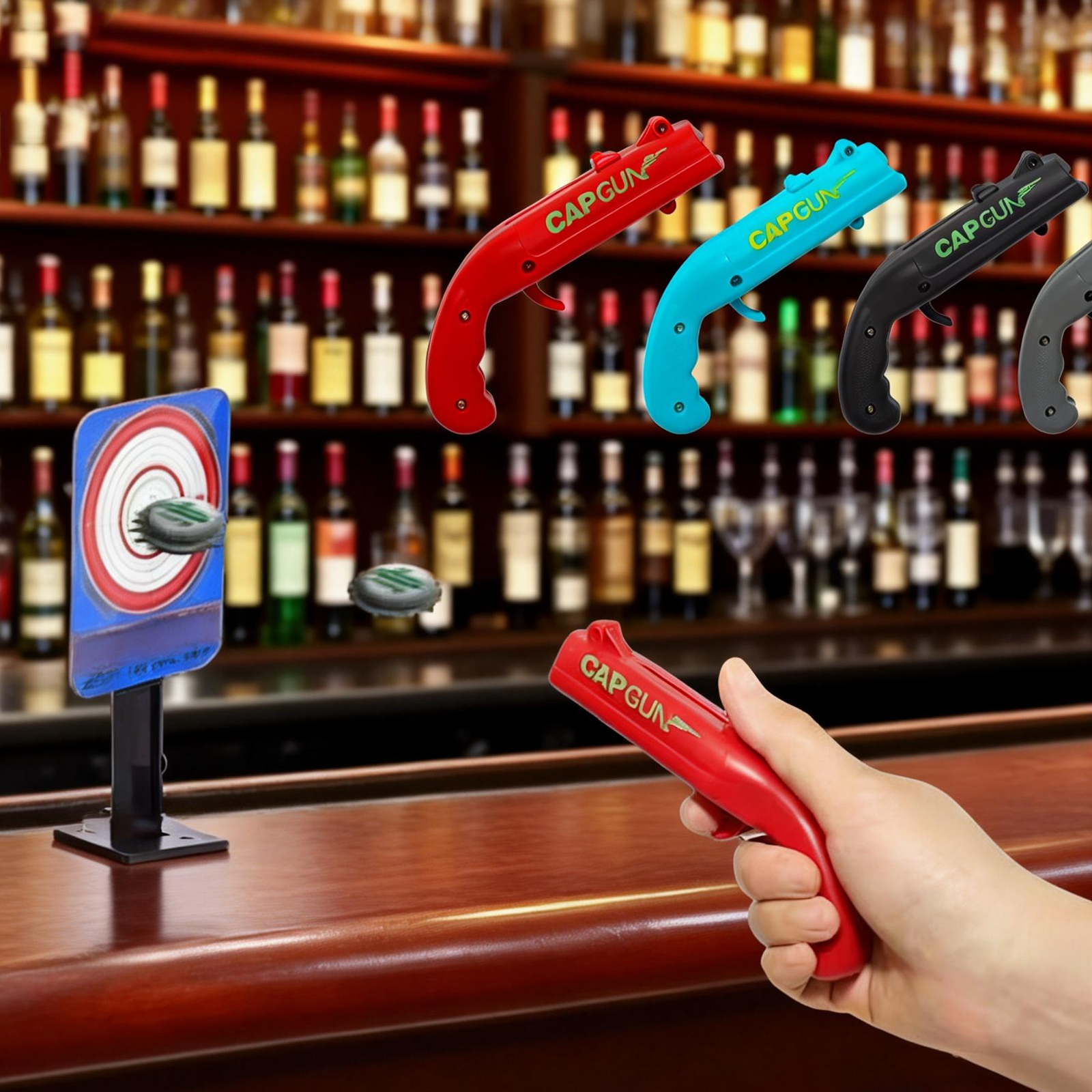 3PC Cap Gun Shooting Bottle Op - Event Launch Party ulasan dan harga