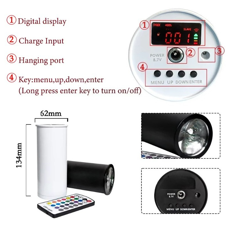 1x15W RGBAW UV LED Pinspot Eff - Event Party Dj ulasan dan harga