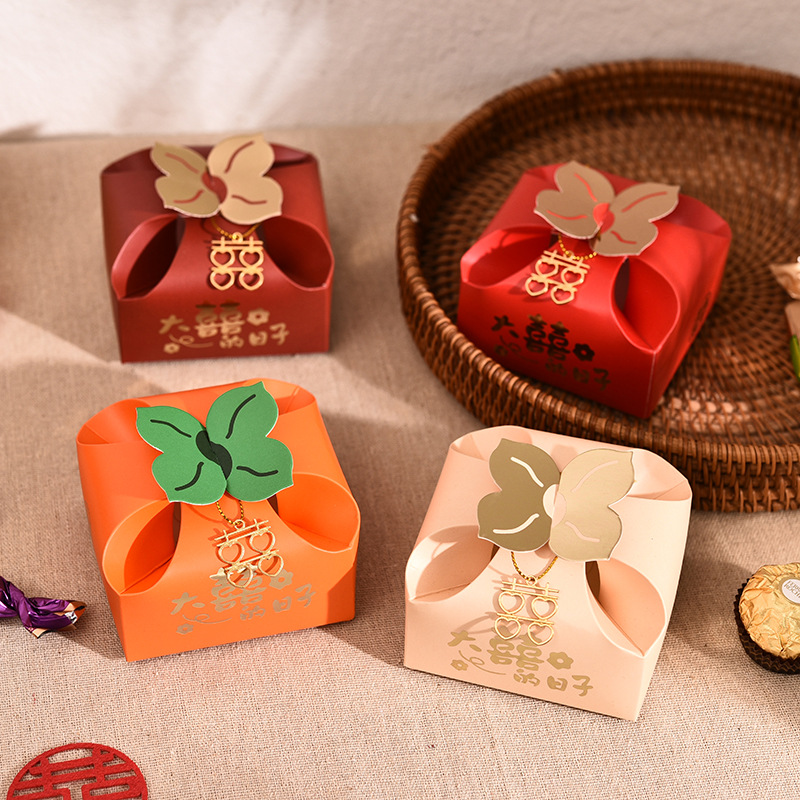 50pcs Orange Portable Gift Box - Event Party Box ulasan dan harga