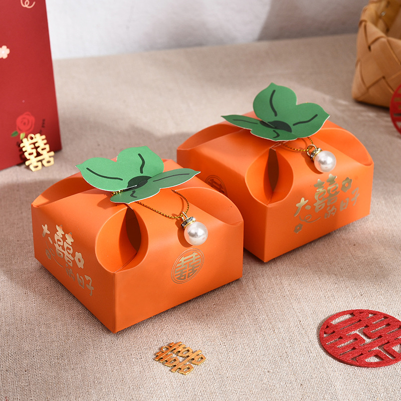 50pcs Orange Portable Gift Box - Event Party Box ulasan dan harga